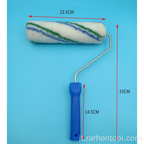 Manico in plastica spazzola per rullo di vernice in fibra sintetica